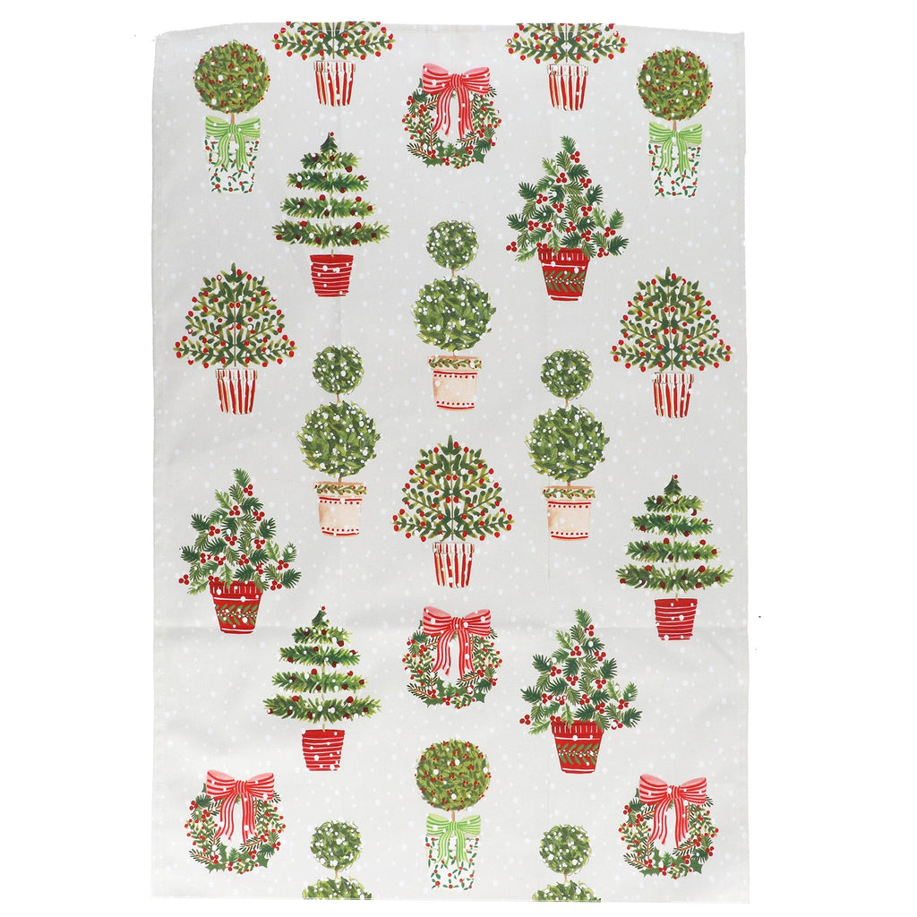 Christmas Topiary Tea Towel