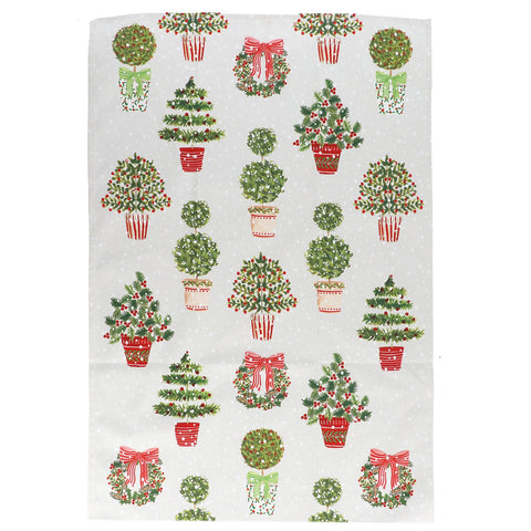 Christmas Topiary Tea Towel