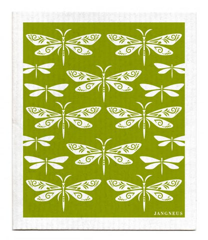 Jangneus - Green Dragonfly Dishcloth