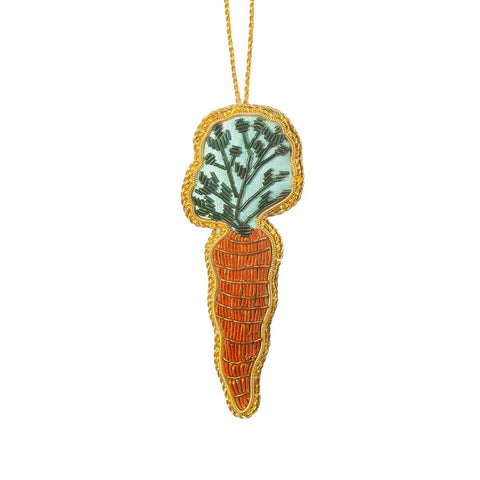 Carrot Zari Embroidery Decoration