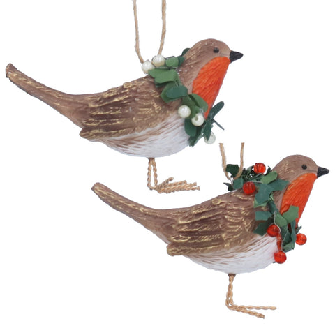 Robin & Wreath Decoration (single)
