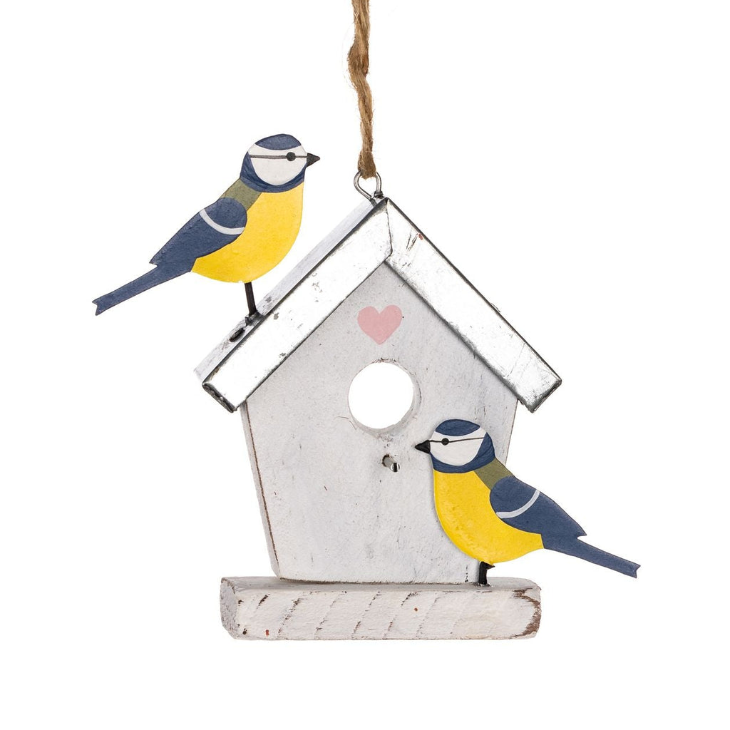 Blue Tit Birdhouse Hanging Decoration