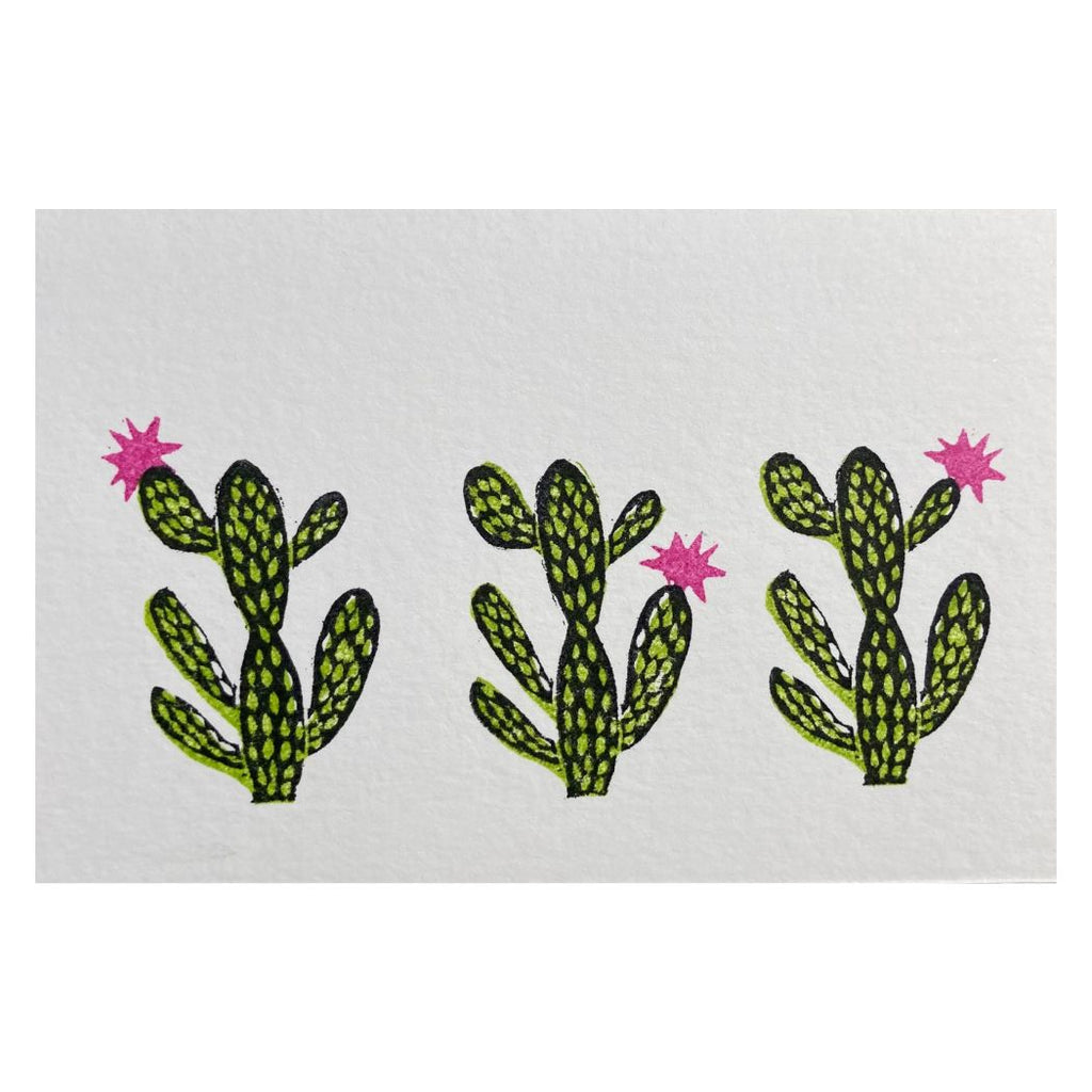 Olivia Harmer Handprinted Card - Jim's Cactus