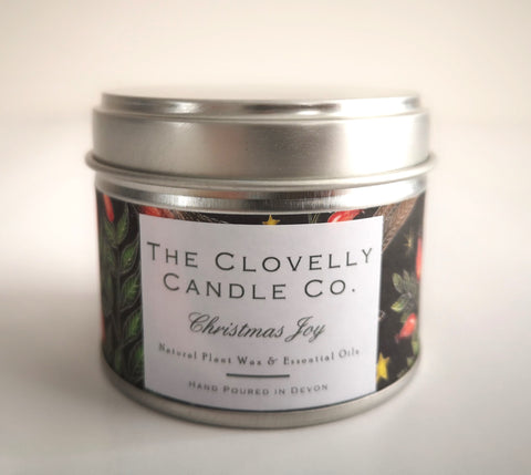 Clovelly Scented Tin Candle - Christmas Joy