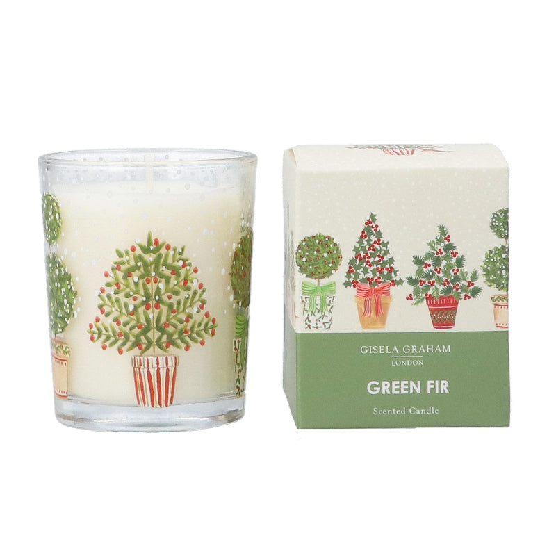 Mini Green Fir Boxed Candle (Christmas Topiary Design)