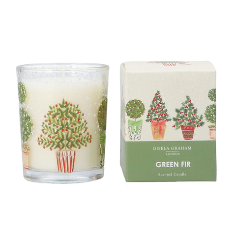Mini Green Fir Boxed Candle (Christmas Topiary Design)