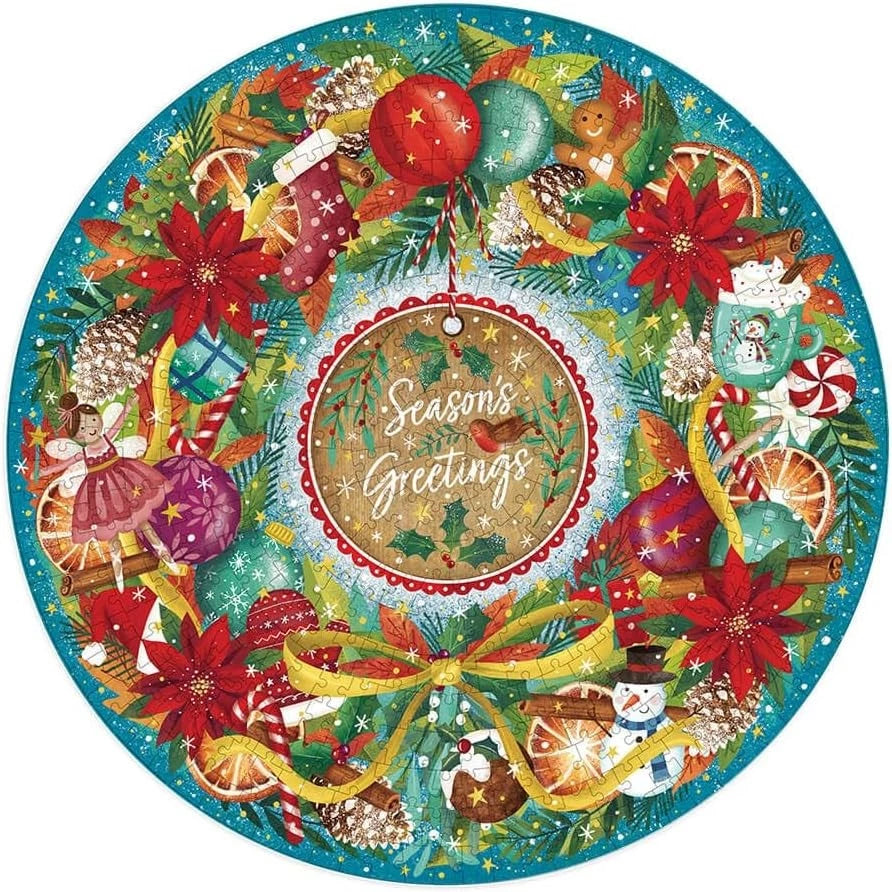 Season's Greetings Circular Jigsaw, 500 pieces