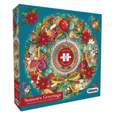 Season's Greetings Circular Jigsaw, 500 pieces