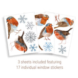 Winter Robin Window Stickers