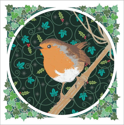 Single Christmas Card - Robin