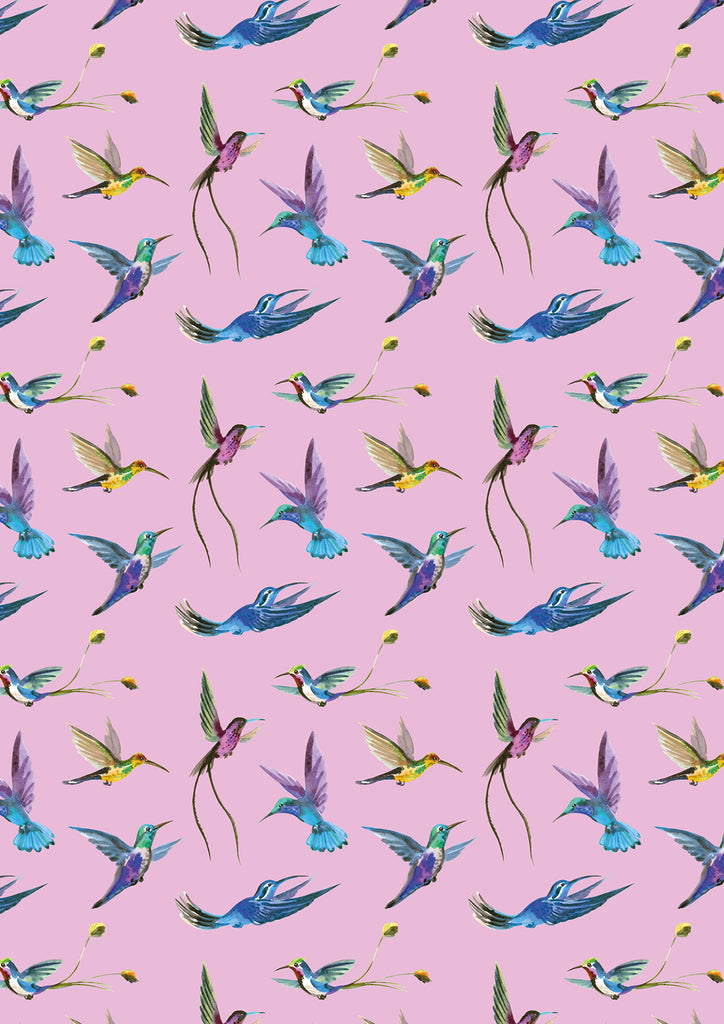 Elle Wrapping Paper - Hummingbirds