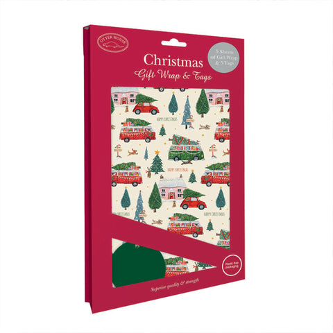 Christmas Wrap & Tags - Bringing Home the Tree