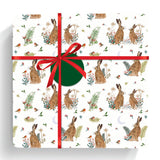 Christmas Wrap & Tags - Wintry Hares