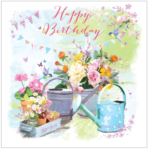 Ling Greeting Card -  Watering Cans