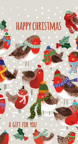 Christmas Money Wallet - Christmas Robins