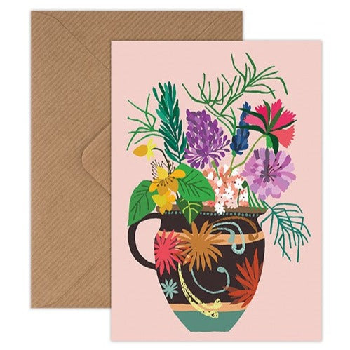 Brie Harrison Greeting Card - Gardeners Vase