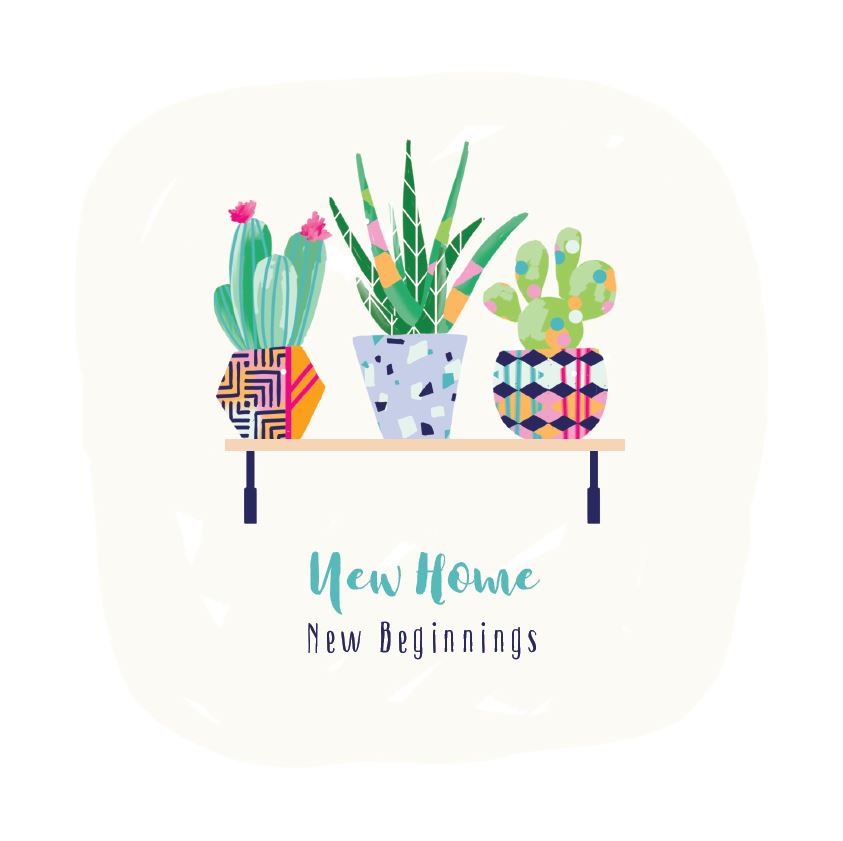 Ling Greeting Card - New Home New Beginnings