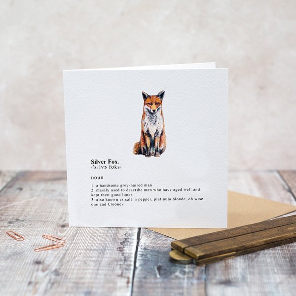 Toasted Crumpet Greeting Card - Silver Fox
