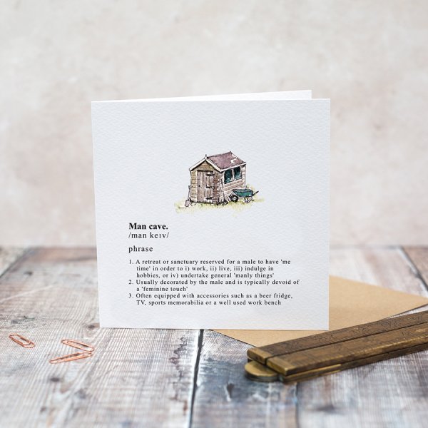 Toasted Crumpet Greeting Card - Man Cave
