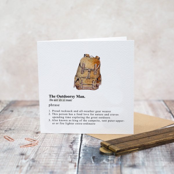 Toasted Crumpet Greeting Card - The Outdoorsy Man