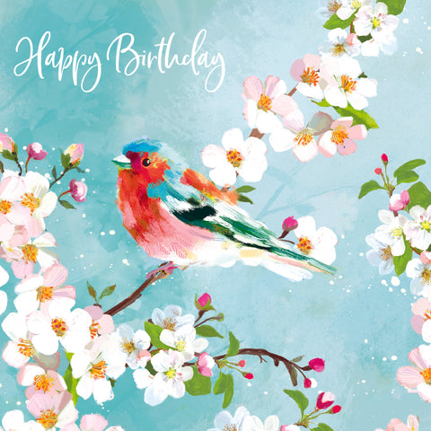 Ling Greeting Card - Chaffinch on a Branch