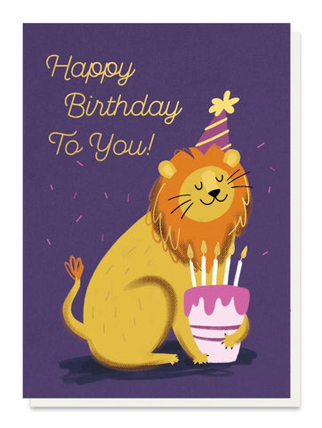 Stormy Knight Card - Birthday Lion