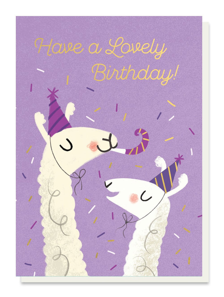Stormy Knight Card - Lovely Llamas
