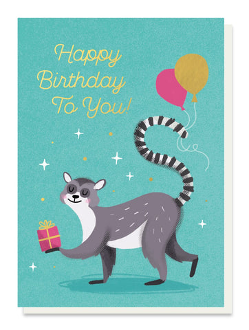 Stormy Knight Card - Birthday Lemur