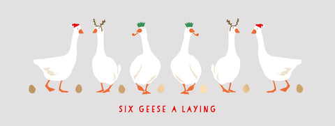 Christmas Cards Pack of 10 - Six Geese a Laying