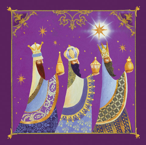 Christmas Cards Pack of 10 - Purple Kings