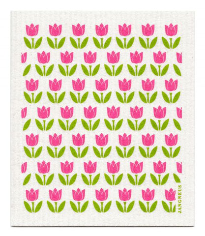 Jangneus - Pink Tulip Dishcloth
