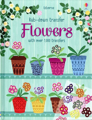 Rub-down Transfer Flowers book