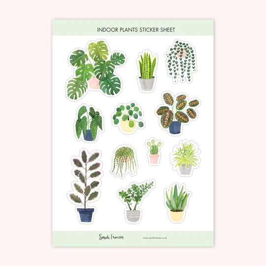 Indoor Plants Sticker Sheet by Sarah Frances