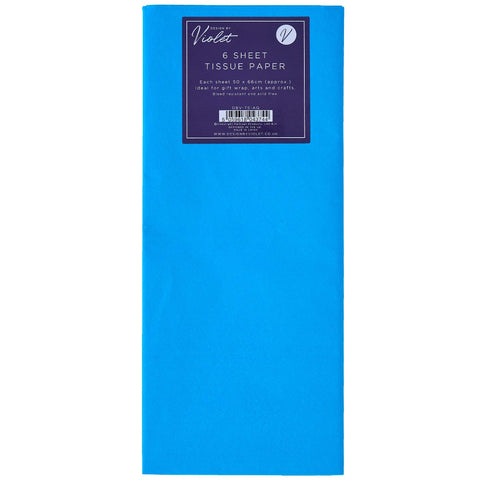 Aqua Blue Tissue Paper, 6 sheets