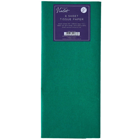 Dark Green Tissue Paper, 6 sheets